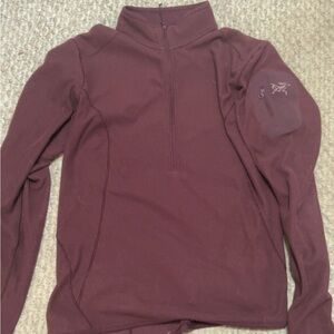 Arc'teryx Burgundy Quarter-Zip Top